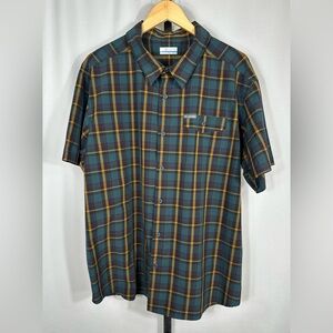 Columbia Men’s Polyester Blend Button Down Short Sleeve Shirt - Size XXL